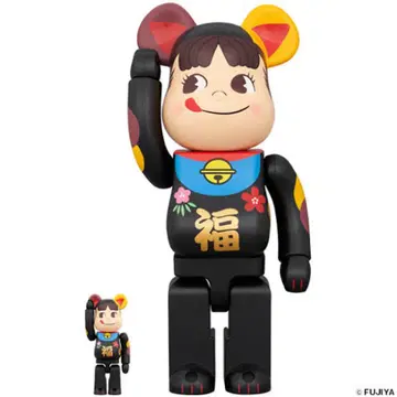 BE@RBRICK 마네키네코 페코짱 후쿠 블랙 100% & 400%