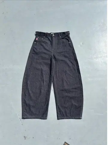 9090 King Logo Assort Baggy 데님 리지드 L
