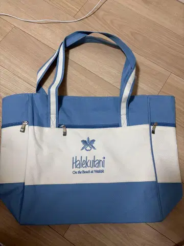 Halekulani 하와이 토트백 파랑과 화이트