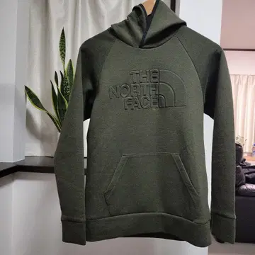 THE NORTH FACE 후드 부착 후드티 올리브 그린