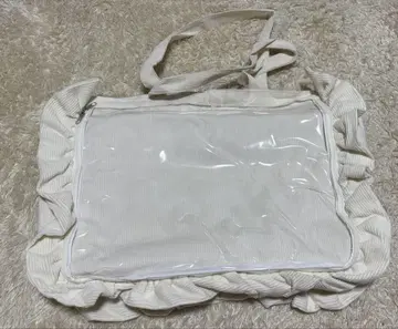 A3 백참 포함 프릴 토트백 (코듀로이) 베이지