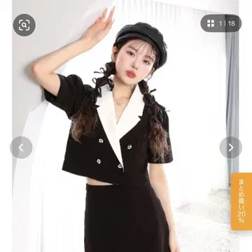 Darich 바이컬러 숏 자켓