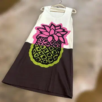 MOSCHINO CHEAP AND CHIC 파인애플 프린트 원피스