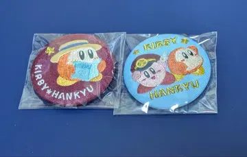 커비 x 한큐 자수 캔뱃지 와돌디 & 시크릿 2개 세트