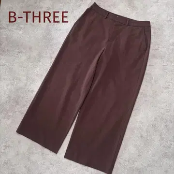 새상품급 비쓰리 B-THREE L 브라운 드라이 에어 와이드 크롭 34