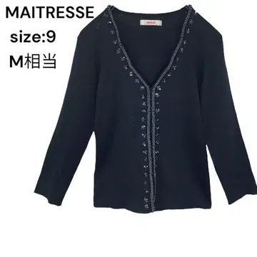 MAITRESSE 가디건 상의 9 라메 고급