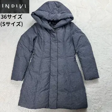 INDIVI/인디비 다운 코트 그레이 사이즈 36(S 사이즈)