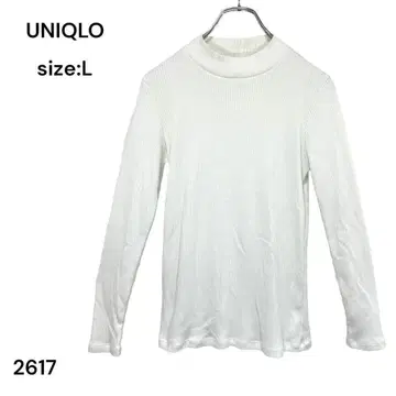 유니클로 UNIQLO 니트 하이넥 상의 L 여성용 긴팔 신축