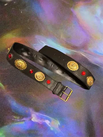 소니아 리키엘 블랙 가죽 벨트