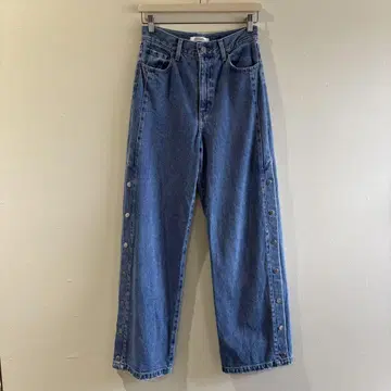 2 사이즈 마우지 와이드 데님 팬츠