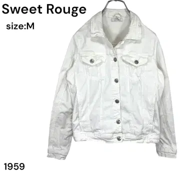 Sweet Rouge 데님 자켓 M G 자켓 아우터 화이트