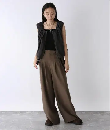 미사용 새상품 JEANASIS 2way 개더 벌룬 베스트 지나시스