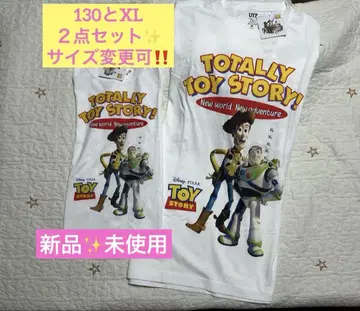 새상품 토이스토리 T셔츠 130cm XL 친자 세트 유니클로 UT