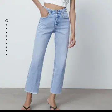 ZARA 하이라이즈 스트레이트 데님 38