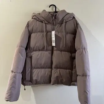 S 사이즈 ZARA 숏 다운 자켓 모카 브라운