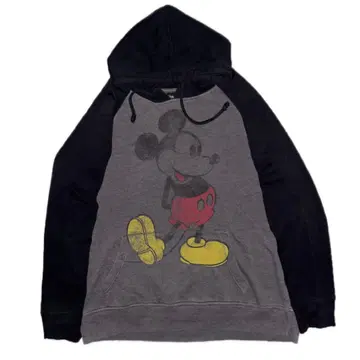 [ 공식 ] 90s Disney 미키마우스 스며드는 프린트 래글런 후디