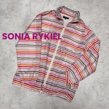 소니아 리키엘 멀티 컬러 보더 블루종 M 사이즈 패커블 사양 레어