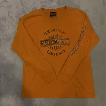 Harley-Davidson 오렌지 롱 슬리브 티셔츠