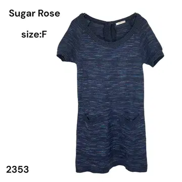 Sugar Rose 슈가 로즈 셔츠 니트 체크 원피스 F