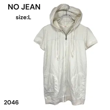 NO JEAN 후드티 상의 반팔 L 멋진 여성용
