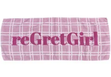 reGretGirl 체크 무늬 타월 핑크