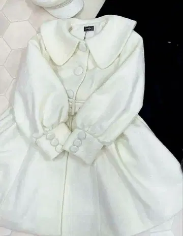 evelyn 싸개 큰 옷깃 코트 에블린 양산 화이트 걸리시