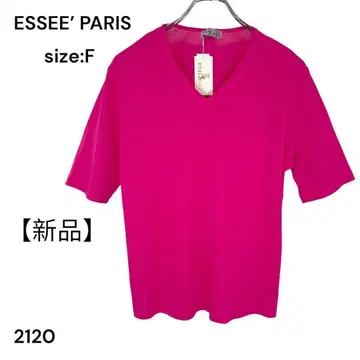 [ 새상품 ] ESSEE' PARIS 셔츠 상의 반팔 FREE 멋스러운