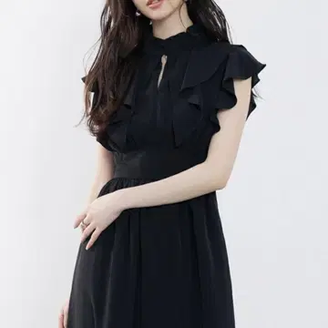 여성용 카라 부착 롱 기장 원피스
