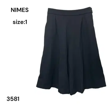 NIMES 니 가우초 팬츠 블랙 루즈핏 1 허리밴딩 스타일리시