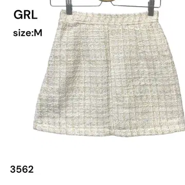 GRL 그레일 스커트 무릎 기장 M 안감 있음 멋스러운 귀여운