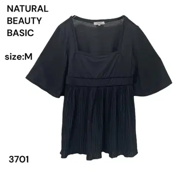 NATURAL BEAUTY BASIC 셔츠 상의 M 블랙 멋진