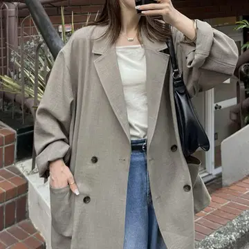 DISCOAT 테크 린넨 빅 셔츠 자켓