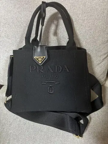 블랙 캔버스 숄더백