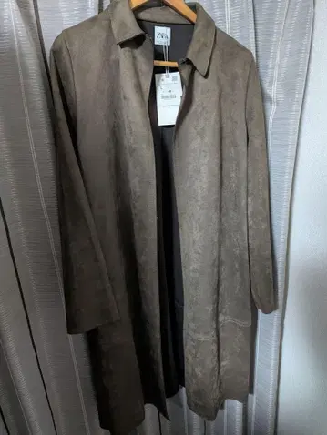 ZARA 스웨이드풍 롱 코트 L