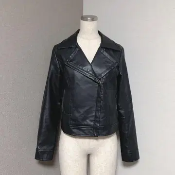 세실 맥비 가죽 라이더 자켓 블랙