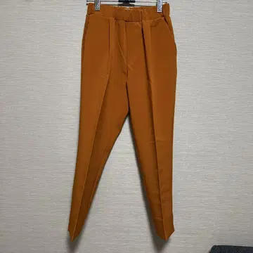 오렌지 테이퍼드 슬랙스 허리밴딩