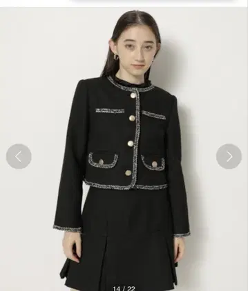 크롭 트위드 자켓