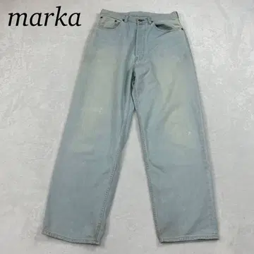 I478 S 마커 페인트 가공 데님 팬츠 라이트 블루 남성용