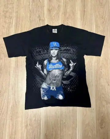 블랙 T셔츠 L사이즈 HIPHOP 프린트 갱 블랙 L 오샤레