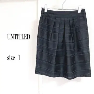 언타이틀 스트라이프 플리츠 미니 스커트 size 1