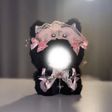 12cm 앉은 인형 의류 pink x black