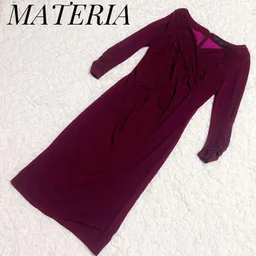새상품급 MATERIA 와인 레드 원피스 38