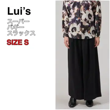 컨디션 최상 Lui's 루이스 슈퍼 배기 와이드 슬랙스 블랙 S
