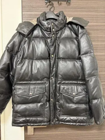 Head Line 천연 가죽 다운 자켓 양가죽 블랙 블랙