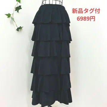 natural by clip 프릴 캉캉 스커트 택 포함 새상품 블랙