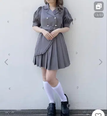 abc une face 프릴 테일러드 원피스