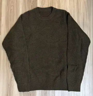 무인양품 MUJI 야크 혼방 울 하찌 크루넥 스웨터 L 미사용