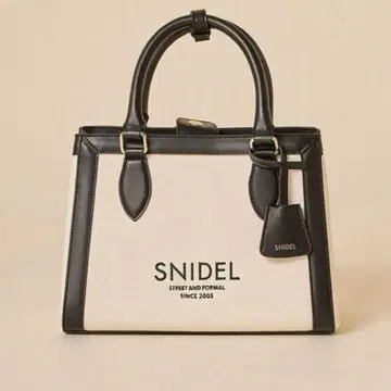 캔버스 로고백 SNIDEL 스나이델 백 핸드백 블랙