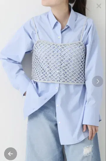 저널 스탠다드 라메 메쉬 뷔스티에