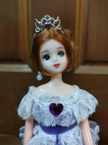 리카짱 인형 엄마의 보라색 엄마 드레스